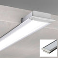 Aluminium inbouwprofiel voor LED strip met diffuser - 2 afdekkingen - 23x8mm - 2 meter 2
