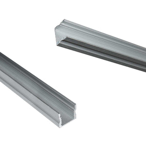Perfil de aluminio para tira LED con difusor - 4 grapas - 2 tapas - 17x15mm - 2 metros (6)