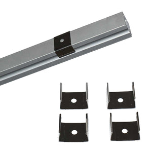 Perfil de aluminio para tira LED con difusor - 4 grapas - 2 tapas - 17x15mm - 2 metros (8)