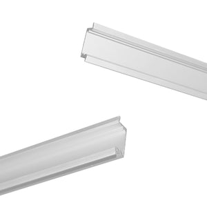 Perfil de aluminio empotrable para tira LED con difusor - 2 tapas - 23x8mm - 2 metros (18)