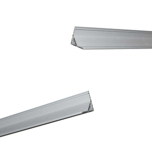 Perfil tiras LED para esquinas con difusor - 4 grapas - 2 tapas - 16x16mm - 2 metros (4)