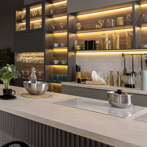 Perfil tiras LED para esquinas con difusor - 4 grapas - 2 tapas - 16x16mm - 2 metros (9)