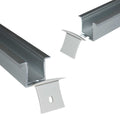 Aluminium profiel voor LED inbouwstrip met diffuser - 4 clips - 2 afdekkappen - 36x28mm - 2 meter 5