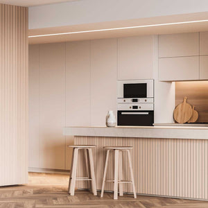 Perfil de aluminio empotrable para tira LED con difusor- 4 clips - 2 tapas - 36x28mm - 2 metros (10)