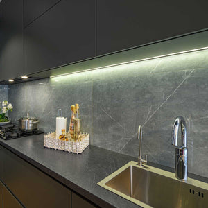 Perfil de aluminio empotrable para tira LED con difusor- 4 clips - 2 tapas - 36x28mm - 2 metros (11)