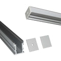 Aluminum profile for recessed LED strip with diffuser - 2 covers - 21x26mm - IP54 - 2 meters 3