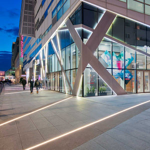 Perfil de aluminio para tira LED empotrable en suelo con difusor - 2 tapas - 21x26mm - IP54 - 2 metros (7)