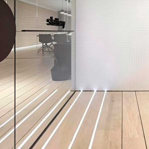 Perfil de aluminio para tira LED empotrable en suelo con difusor - 2 tapas - 21x26mm - IP54 - 2 metros (8)