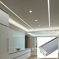 Aluminium inbouwprofiel voor LED strip met diffuser - 2 afdekkingen - 23x15mm - 2 meter 2