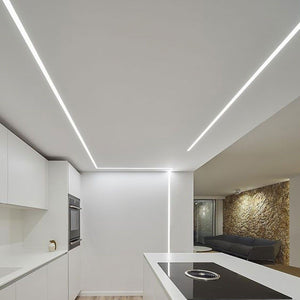 Perfil de aluminio empotrable para tira LED con difusor - 2 tapas - 23x15mm - 2 metros (9)