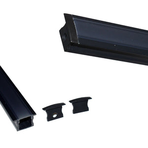 Perfil de aluminio empotrable para tira LED con difusor - 2 tapas - 23x15mm - 2 metros - Barcelona Led-