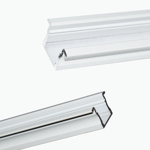 Perfil de aluminio empotrable para tira LED con difusor - 2 tapas - 23x15mm - 2 metros (20)