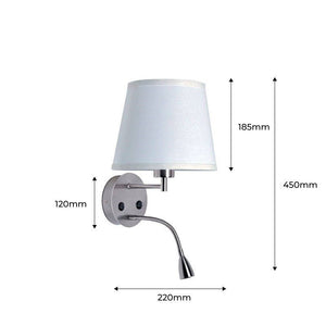 Aplique de pared "PAIR" E27 con foco LED de lectura 3W - Barcelona Led-Decoración