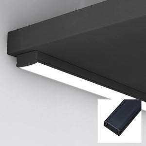 Perfil de aluminio para tira LED con difusor - 4 grapas - 2 tapas - 17x8mm - 2 metros (34)