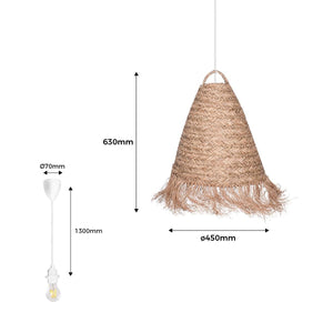 Lámpara colgante de fibras naturales "NAM" - Barcelona Led-Decoración
