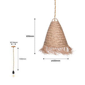 Lámpara colgante de fibras naturales "NAM" - Barcelona Led-Decoración