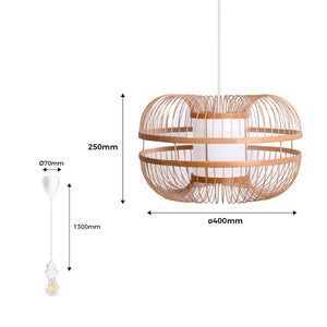Lámpara colgante japonesa de bambú "KAIZEN" - Barcelona Led-Decoración
