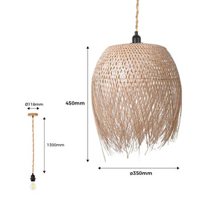 Lámpara colgante de ratán "JAVA" - Barcelona Led-Decoración