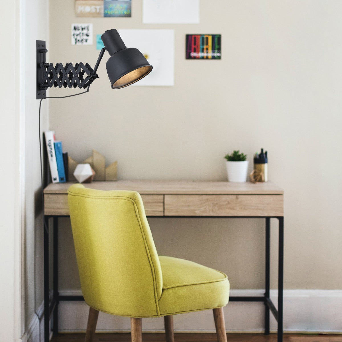 Aplique de pared interior vintage con fuelle "ROMA" - E27 (1)