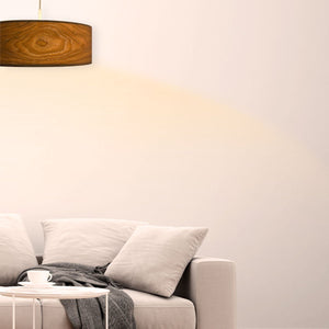 Lampara colgante con pantalla efecto madera "MATAGALLS" - 3xE27 - Barcelona Led-Decoración