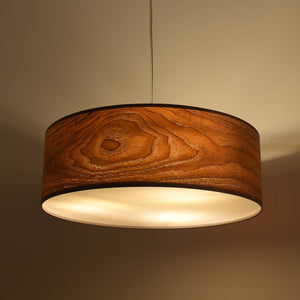 Lampara colgante con pantalla efecto madera "MATAGALLS" - 3xE27 (12)
