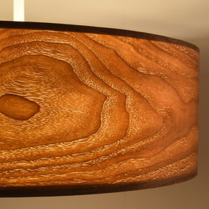 Lampara colgante con pantalla efecto madera "MATAGALLS" - 3xE27 - Barcelona Led-Decoración