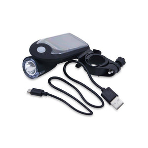 Lámpara para bicicleta USB solar 240lm (1)