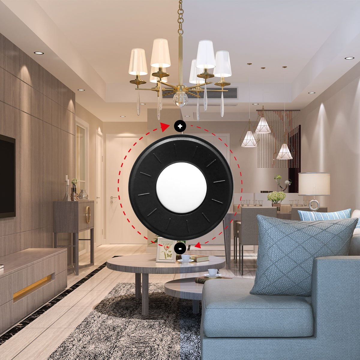 Mando a distancia LED Monocolor/CCT - 4 Zonas -Rueda giratoria - FUT006 - Mi-Light (1)