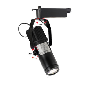 Proyector de logos LED GOBO para carril monofásico interior - 15W - Óptica 20° - IP20 (10)