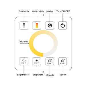 Controlador CCT blanco dual para tiras LED con panel táctil RF - 5-24V/DC (2)