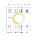Controlador CCT blanco dual para tiras LED con panel táctil RF - 5-24V/DC 3