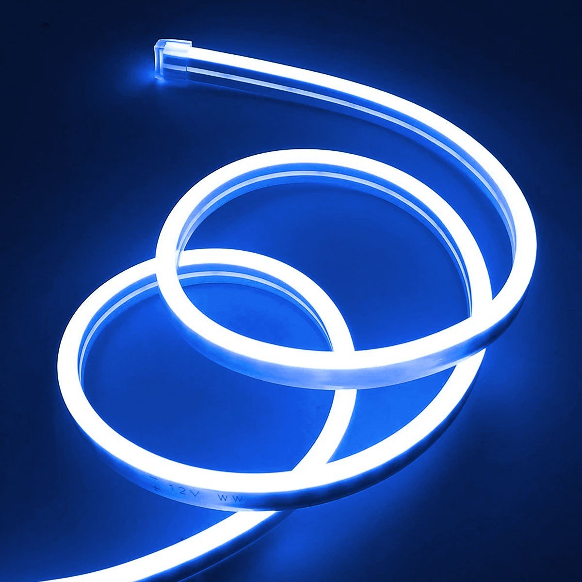 Neón LED flexible 24V DC - 4x10mm - 5 metros - Kit completo - IP67 - 11W/m - Curvatura lateral