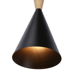 Lámpara colgante nórdica en metal y madera "Exan" (5)