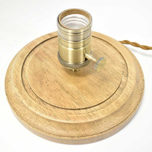 Lámpara de vidrio y madera para mesa "TULE" (6)