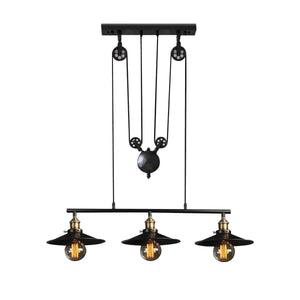 Lámpara colgante de poleas "CLOCK WORK" - 3 x E27 - Barcelona Led-Decoración