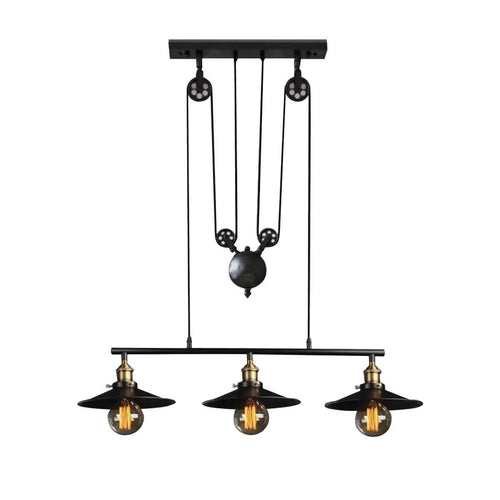 Lampada a sospensione con carrucola