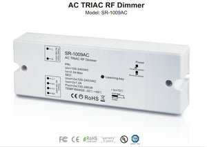 Controlador monocolor dimable - AC TRIAC RF Dimmer - 2 canales 1,2A/ch - 100-240VAC Sunricher - Perfect RF (1)