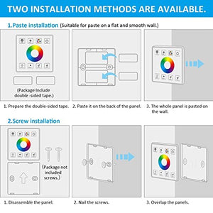 Controlador RGB para tiras LED con panel táctil RF - 5-24V/DC (3)