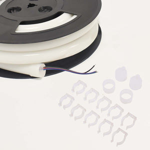 Neón LED flexible circular RGB - 24 V - Instalación sobre superficie - Ø20mm - 5 metros - 22W/m - Kit completo - IP67 (17)