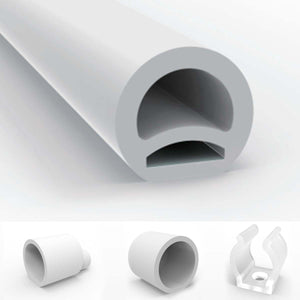 Neón LED flexible circular RGB - 24 V - Instalación sobre superficie - Ø20mm - 5 metros - 22W/m - Kit completo - IP67 (19)