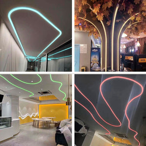 Neón LED flexible circular RGB - 24 V - Instalación sobre superficie - Ø20mm - 5 metros - 22W/m - Kit completo - IP67 (22)