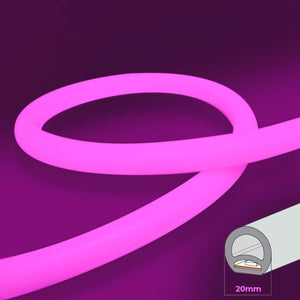 Neón LED flexible circular RGB - 24 V - Instalación sobre superficie - Ø20mm - 5 metros - 22W/m - Kit completo - IP67 (23)