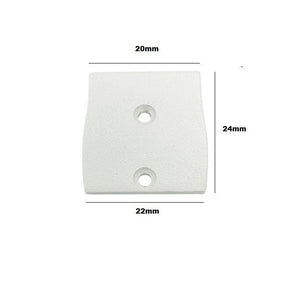 Tapa para perfil de Aluminio tira LED doble 23.5x22.6mm - Barcelona Led-Accesorios