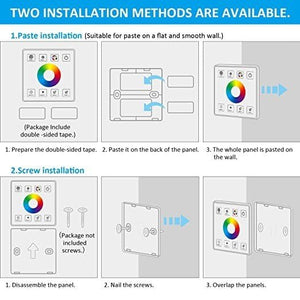 Controlador CCT blanco dual para tiras LED con panel táctil RF - 5-24V/DC - Barcelona Led-Control y regulación