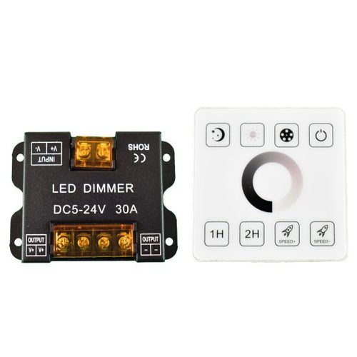 MONOCOLOR controller for LED strips with RF touch panel - 5-24V/DC
