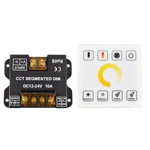 Controlador CCT blanco dual para tiras LED con panel táctil RF - 5-24V/DC - Barcelona Led-Control y regulación