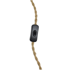 Casquillo E27 con cable de yute trenzado, interruptor y enchufe (3)