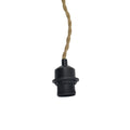 E27 socket with twisted jute cord, switch and plug 4