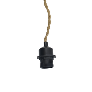 Casquillo E27 con cable de yute trenzado, interruptor y enchufe (4)