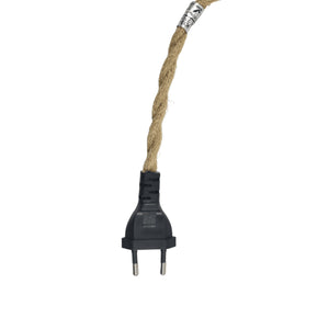 Casquillo E27 con cable de yute trenzado, interruptor y enchufe - Barcelona Led-